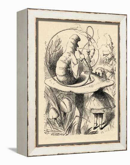 Advice from a Caterpillar, from 'Alice's Adventures in Wonderland' by Lewis Carroll, Published 1891-John Tenniel-Framed Premier Image Canvas