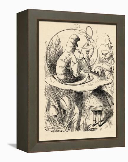 Advice from a Caterpillar, from 'Alice's Adventures in Wonderland' by Lewis Carroll, Published 1891-John Tenniel-Framed Premier Image Canvas