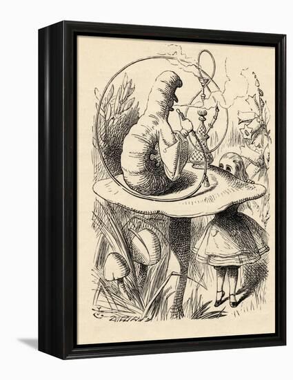 Advice from a Caterpillar, from 'Alice's Adventures in Wonderland' by Lewis Carroll, Published 1891-John Tenniel-Framed Premier Image Canvas