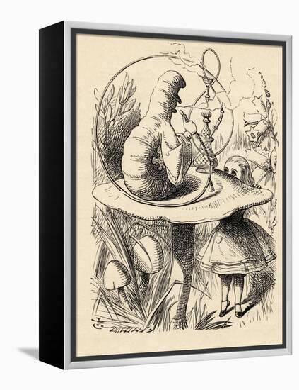 Advice from a Caterpillar, from 'Alice's Adventures in Wonderland' by Lewis Carroll, Published 1891-John Tenniel-Framed Premier Image Canvas