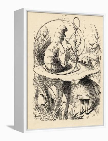 Advice from a Caterpillar, from 'Alice's Adventures in Wonderland' by Lewis Carroll, Published 1891-John Tenniel-Framed Premier Image Canvas