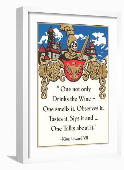Advice on Wine Drinking, Medieval-null-Framed Art Print
