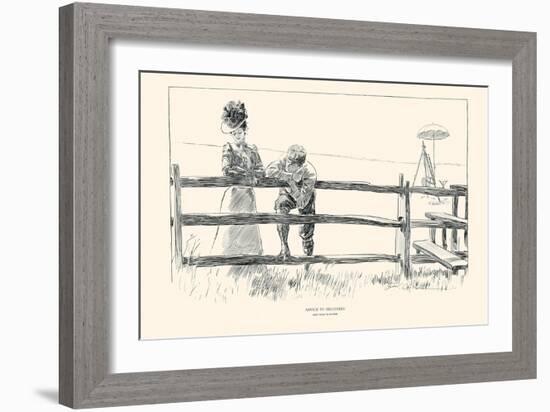 Advice To Beginners-Charles Dana Gibson-Framed Art Print