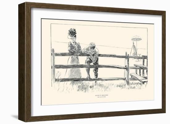 Advice To Beginners-Charles Dana Gibson-Framed Art Print