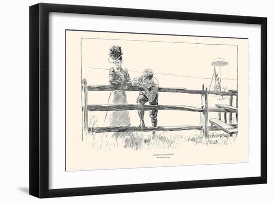 Advice To Beginners-Charles Dana Gibson-Framed Art Print