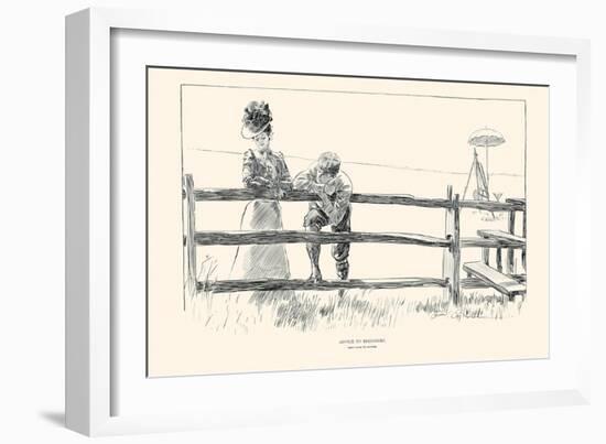 Advice To Beginners-Charles Dana Gibson-Framed Art Print