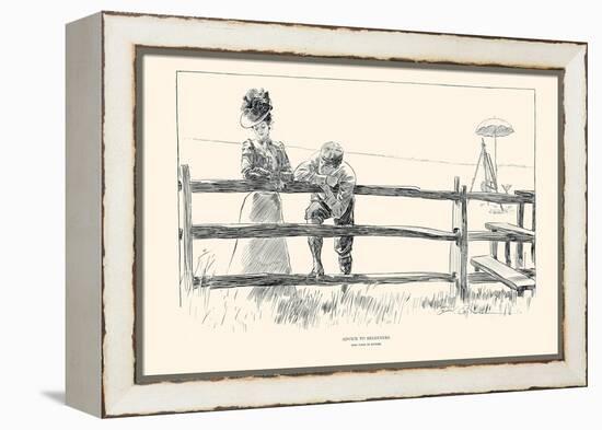 Advice To Beginners-Charles Dana Gibson-Framed Stretched Canvas