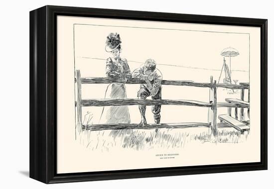 Advice To Beginners-Charles Dana Gibson-Framed Stretched Canvas