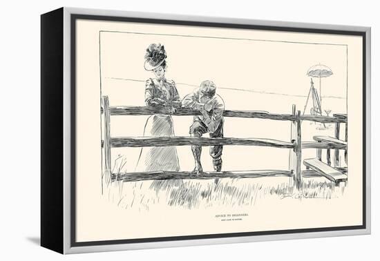 Advice To Beginners-Charles Dana Gibson-Framed Stretched Canvas