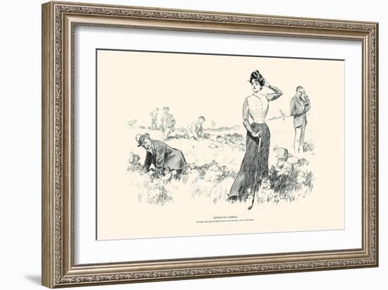 Advice To Caddies-Charles Dana Gibson-Framed Art Print