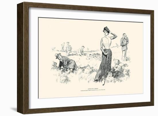 Advice To Caddies-Charles Dana Gibson-Framed Art Print