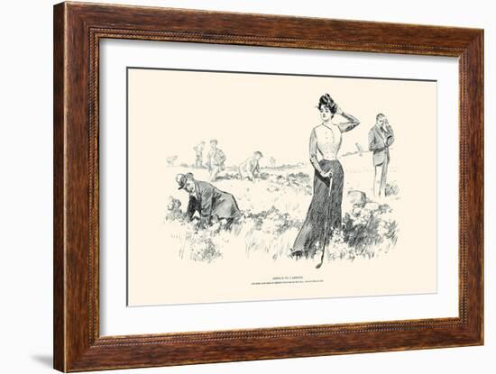 Advice To Caddies-Charles Dana Gibson-Framed Art Print