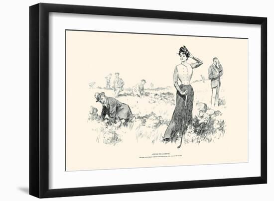 Advice To Caddies-Charles Dana Gibson-Framed Art Print