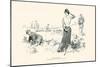 Advice To Caddies-Charles Dana Gibson-Mounted Art Print