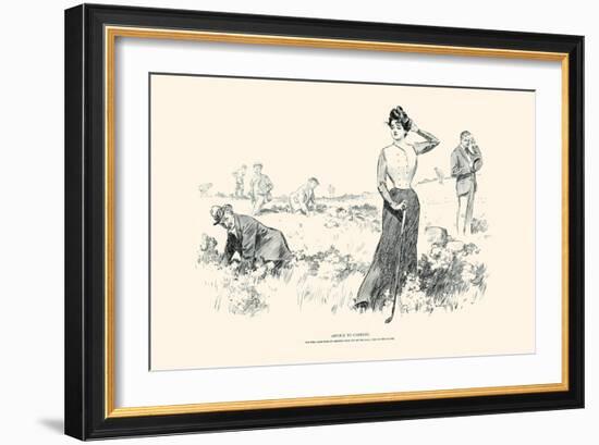 Advice To Caddies-Charles Dana Gibson-Framed Art Print