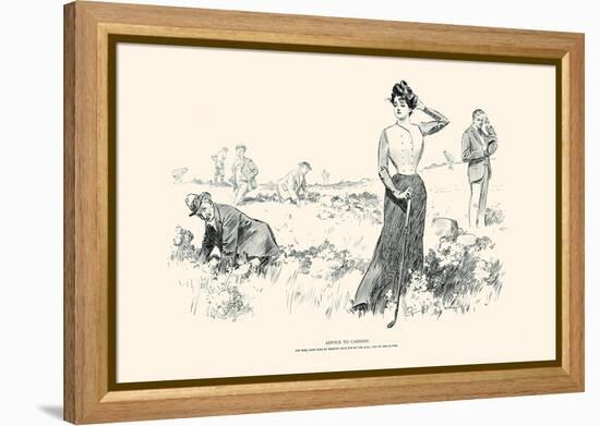 Advice To Caddies-Charles Dana Gibson-Framed Stretched Canvas