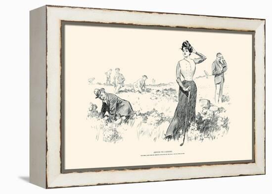 Advice To Caddies-Charles Dana Gibson-Framed Stretched Canvas