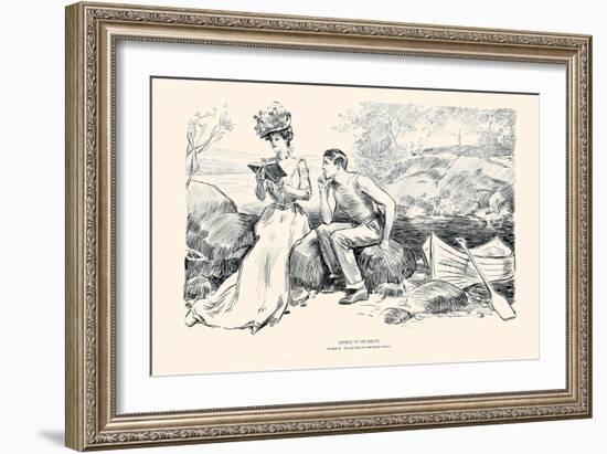 Advice To Students-Charles Dana Gibson-Framed Art Print