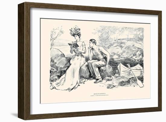 Advice To Students-Charles Dana Gibson-Framed Art Print