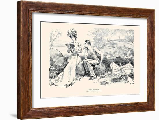 Advice To Students-Charles Dana Gibson-Framed Art Print