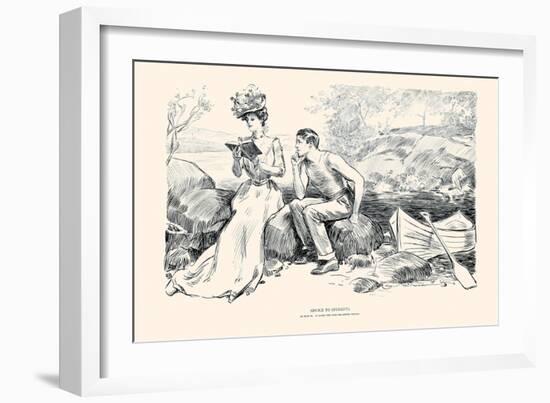 Advice To Students-Charles Dana Gibson-Framed Art Print