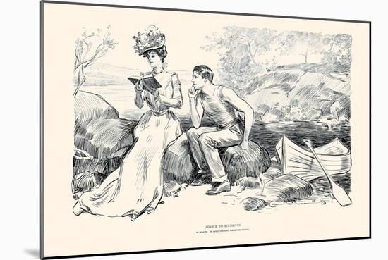 Advice To Students-Charles Dana Gibson-Mounted Art Print