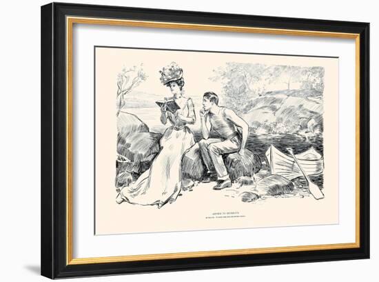 Advice To Students-Charles Dana Gibson-Framed Art Print