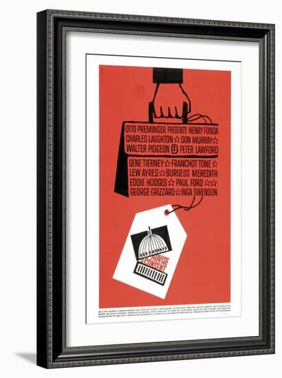 Advise And Consent, 1962, Directed by Otto Preminger-null-Framed Giclee Print