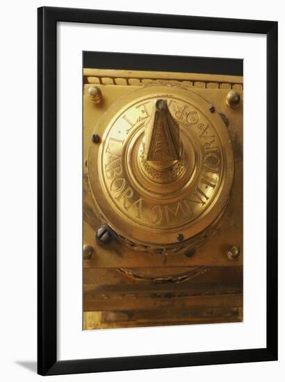 Aedicule-Shaped Augsburg Gilt and Pierced Bronze Table Clock with Two Dials-null-Framed Giclee Print