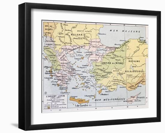 Aegean Region In 13Th Century Old Map-marzolino-Framed Art Print