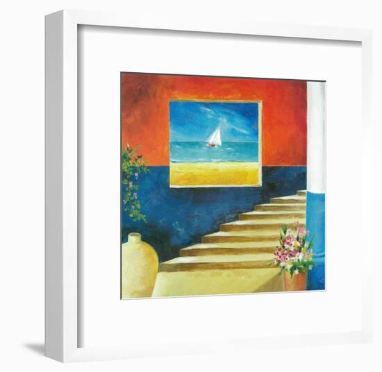 Aegean Window-Don Valenti-Framed Art Print