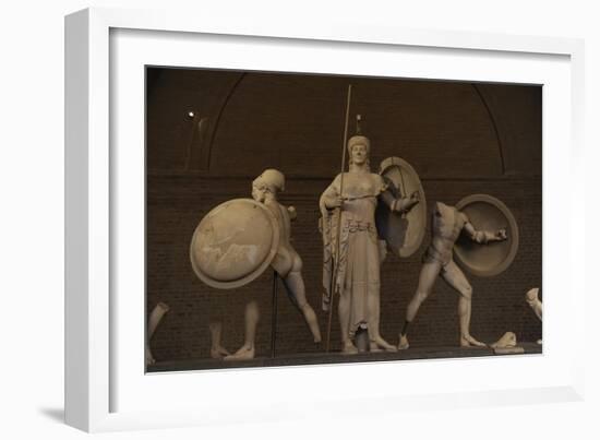 Aegina West Pediment. 500-490 BC. Temple of Aphaia. Greece-null-Framed Giclee Print