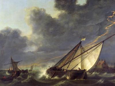 Aelbert Cuyp: The river with windmills in the distance | Sea