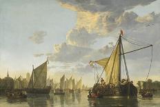 Boats in the Estuary of Holland Diep in a Storm-Aelbert Cuyp-Giclee Print