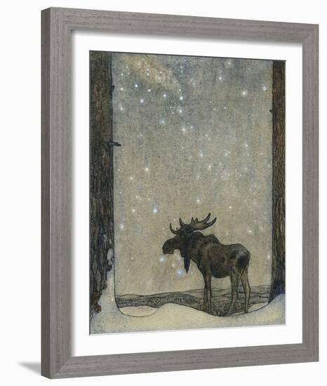 Älgskyttarna-John Bauer-Framed Giclee Print