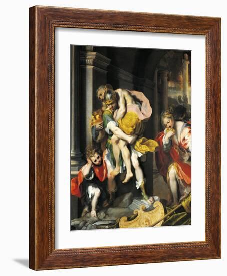 Aeneas and Anchises, Detail from Aeneas Escaping from Troy, 1598-Federico Barocci-Framed Giclee Print