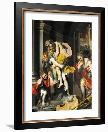 Aeneas and Anchises, Detail from Aeneas Escaping from Troy, 1598-Federico Barocci-Framed Giclee Print