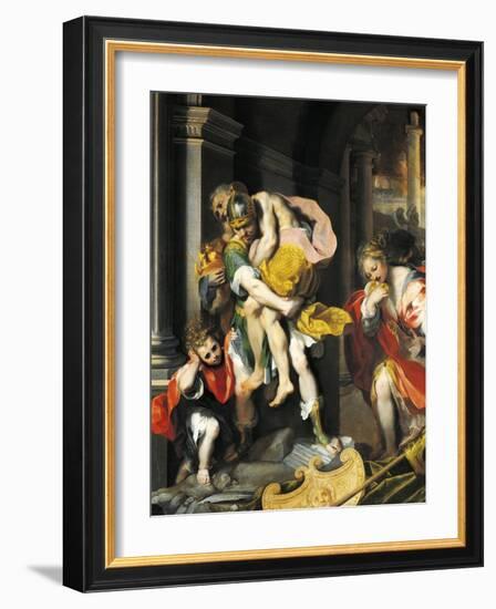 Aeneas and Anchises, Detail from Aeneas Escaping from Troy, 1598-Federico Barocci-Framed Giclee Print