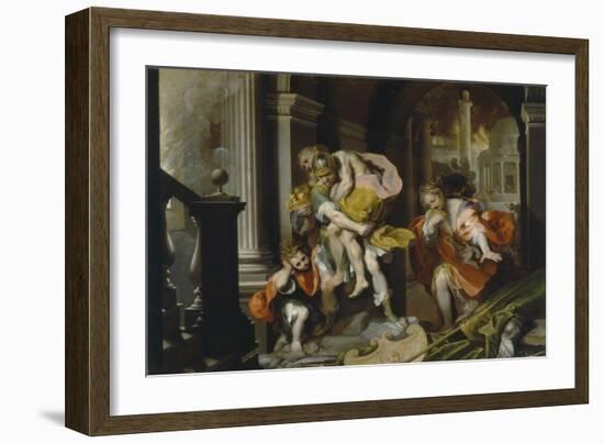 Aeneas and Anchises Escaping from Troy, c.1587-Federico Barocci-Framed Giclee Print