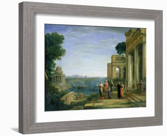 Aeneas and Dido in Carthage, 1675-Claude Lorraine-Framed Giclee Print