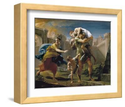 Aeneas and His Family Fleeing Troy Art Print by Pompeo Batoni | Art.com