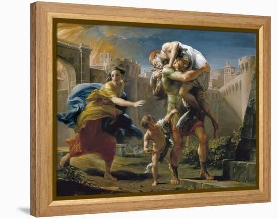 Aeneas and His Family Fleeing Troy-Pompeo Batoni-Framed Stretched Canvas