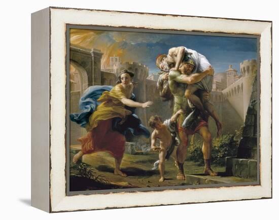 Aeneas and His Family Fleeing Troy-Pompeo Batoni-Framed Stretched Canvas