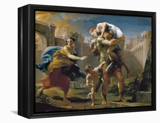 Aeneas and His Family Fleeing Troy-Pompeo Batoni-Framed Stretched Canvas