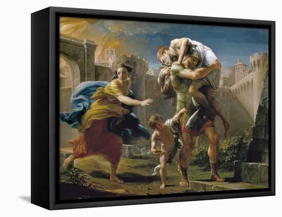 Aeneas and His Family Fleeing Troy-Pompeo Batoni-Framed Stretched Canvas