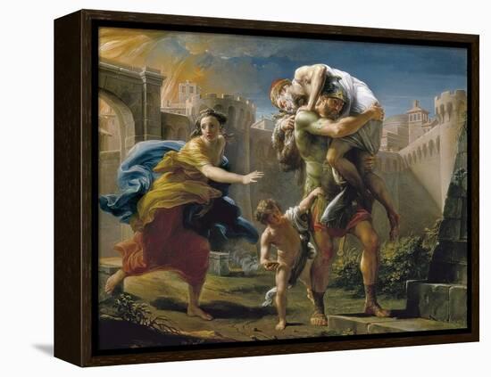 Aeneas and His Family Fleeing Troy-Pompeo Batoni-Framed Stretched Canvas