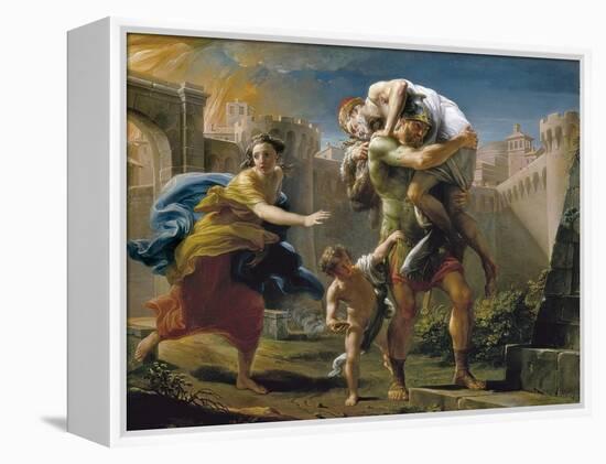 Aeneas and His Family Fleeing Troy-Pompeo Batoni-Framed Stretched Canvas