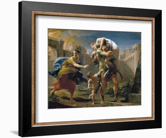 Aeneas and His Family Fleeing Troy-Pompeo Batoni-Framed Art Print