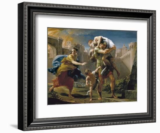 Aeneas and His Family Fleeing Troy-Pompeo Batoni-Framed Art Print