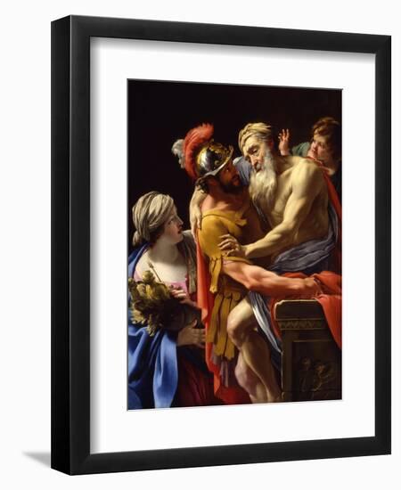 Æneas and His Father Fleeing Troy, C.1635-Simon Vouet-Framed Giclee Print